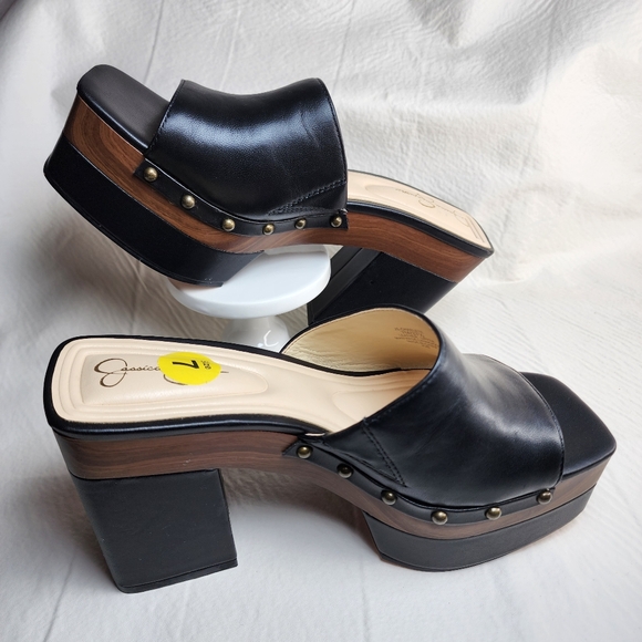 Jessica Simpson Block Heel Charlete Black 4" Platform Sandals Size 7 M NWOT - Picture 12 of 12
